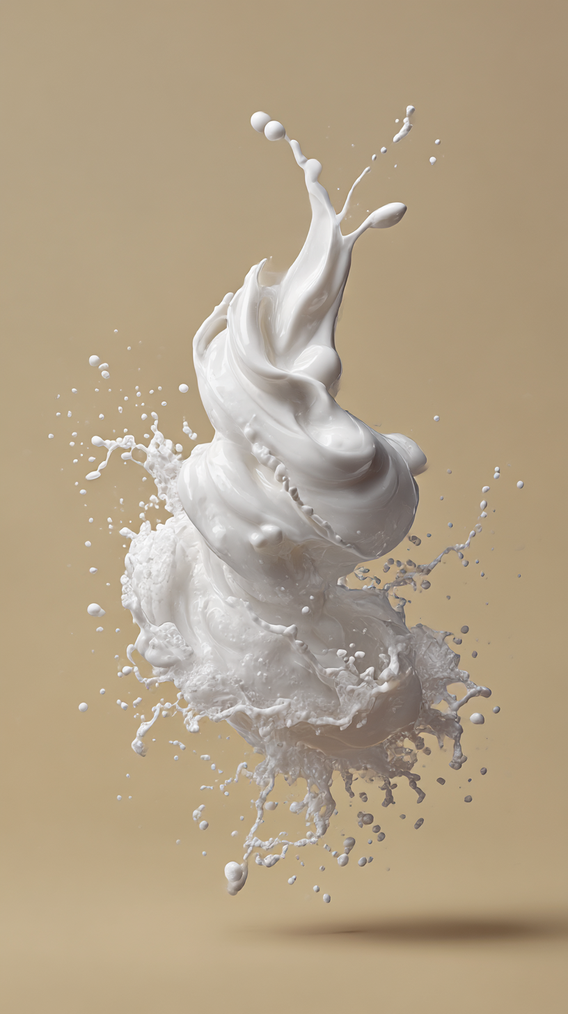 Cream splash product shot