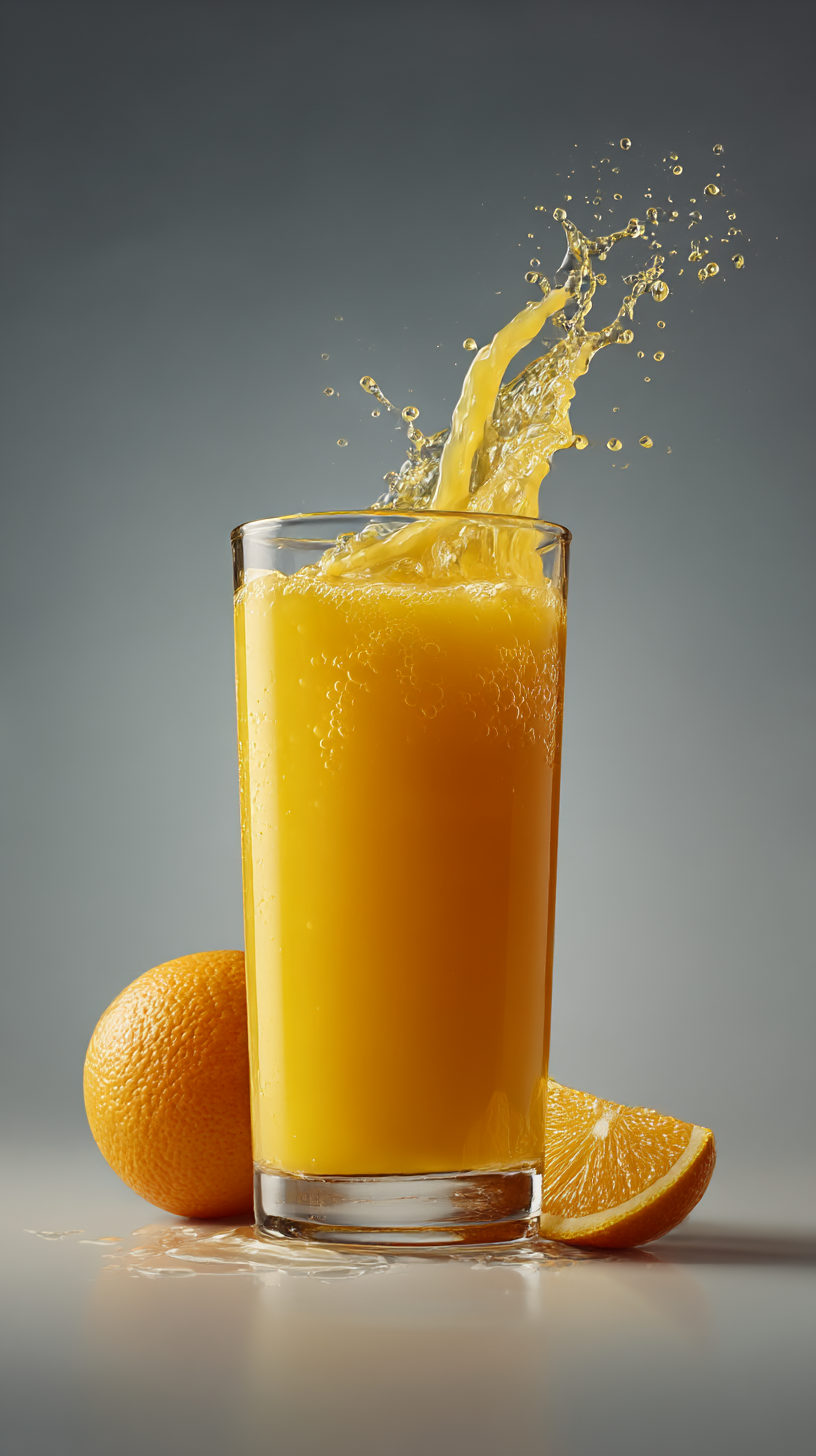 Fresh orange juice splash